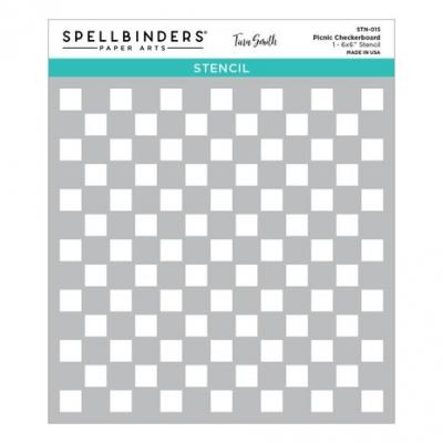 Spellbinders Stencils - Picnic Checkerboard
